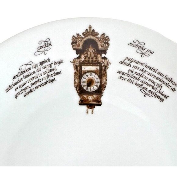 4 Mitterteich Porzellan Salad Side Plates Clock Pattern 7 3/4 IN Germany Vintage - Picture 10 of 13